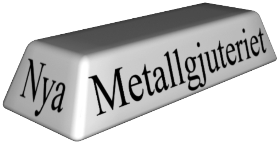 AB Nya Metallgjuteriets logotyp – aluminiumtacka